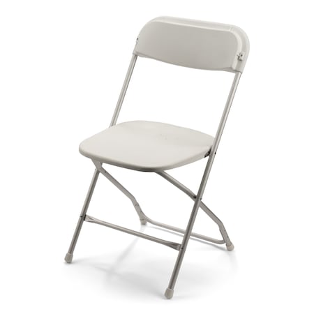 TitanPRO™ Aluminum Plastic Folding Chair, White